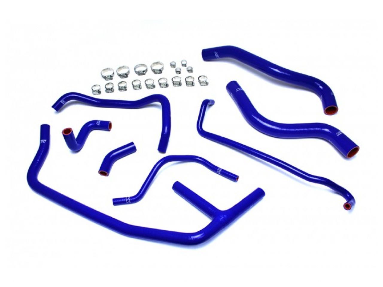 HPS Blue Reinforced Silicone Radiator and Heater Hose Kit Coolant Ford 2015-2019 Mustang