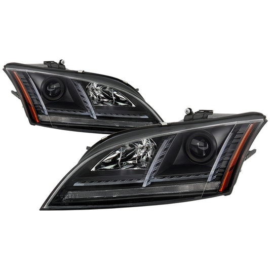 Spyder 08-15 Audi TT (HID Model Only) Projector Headlights - Sequential Signal - Black 5086891