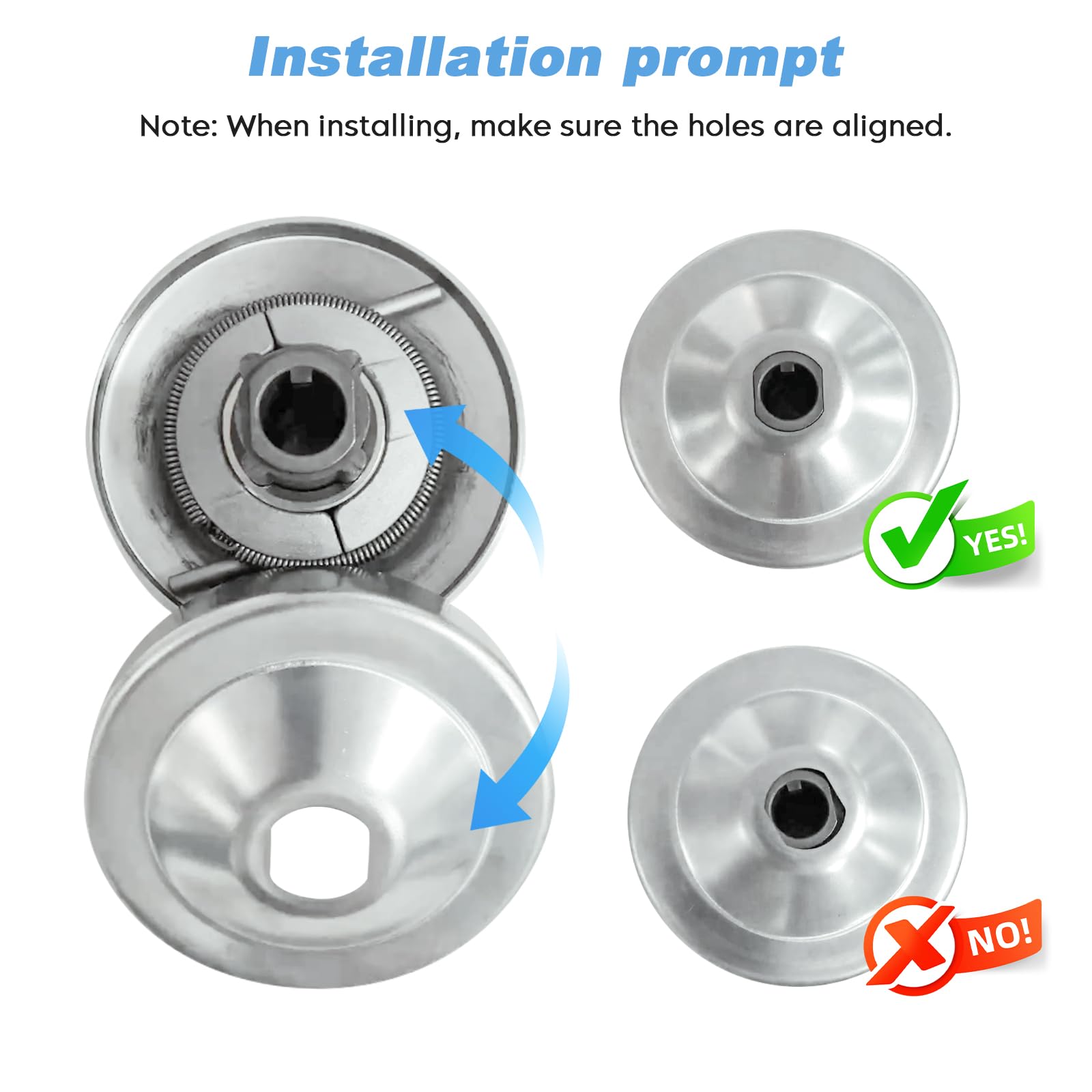 Metal pulley system with installation instructions on a white background