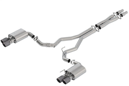Borla 2018 Ford Mustang GT 5.0L AT/MT 3in Atak Catback Exhaust w/ Valves (Carbon Fiber Black Tip) 140743CFBA