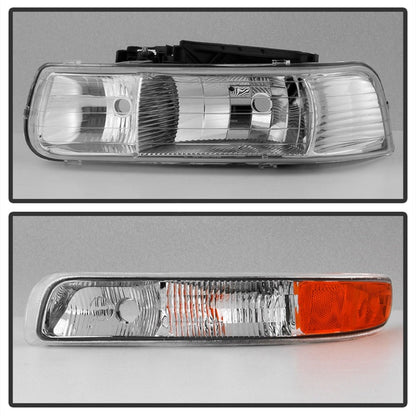 Spyder xTune Chevy Silverado 1500 99-02 OEM Style Headlights w/ Bumper Lights