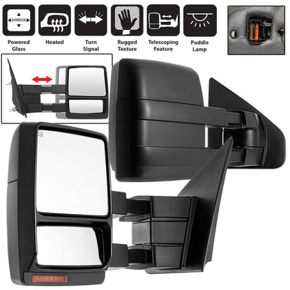 Spyder xTune Ford F-150 07-14 Heated Amber LED Signal Telescoping Mirror