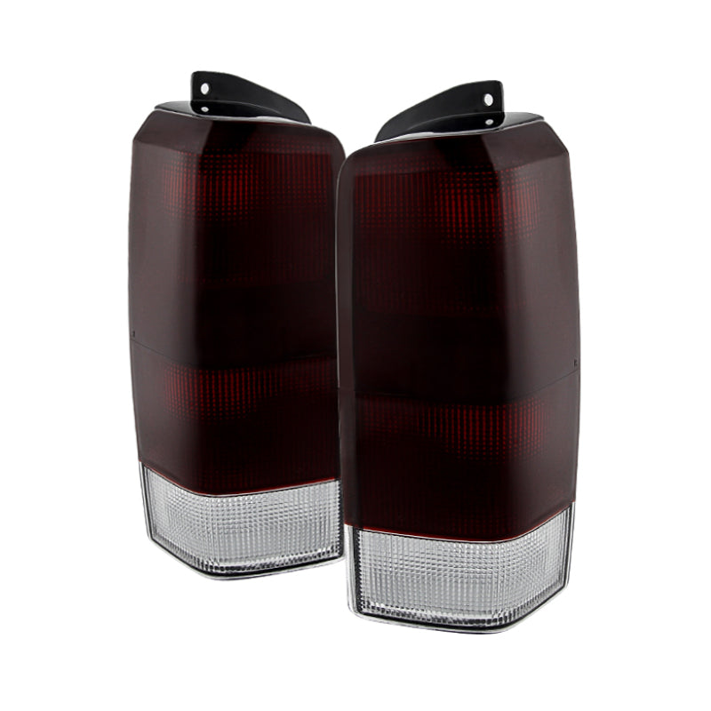 Spyder Xtune Jeep Cherokee 1997-2001 OEM Style Tail Lights Red Smoked Alt-Jh-JC97-Oe-Rsm