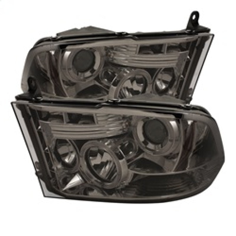 Spyder Dodge Ram 1500 09-14 10-14 Projector Headlights Halogen- LED Halo LED- Smke