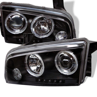 Spyder Dodge Charger 06-10 Projector Headlights Halogen Only - LED Halo LED Blk PRO-YD-DCH05-LED-BK 5009739