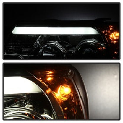 Spyder Toyota Tacoma 12-16 Projector Headlights Light Bar DRL Smoke Pro-Yd-TT12-Lbdrl-Sm