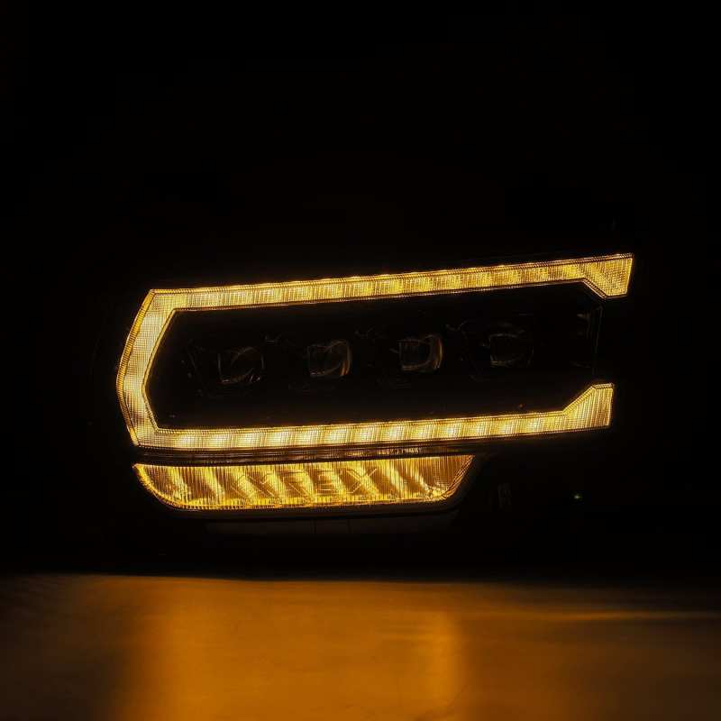 AlphaRex 19-21 Ram 2500 NOVA LED Proj Headlights Plank Style Alpha Blk w/Activ Light/Seq