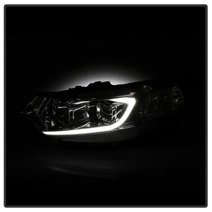 SPYDER xTune 09-14 Acura Projector Headlights - Light Bar DRL - Chrome (PRO-JH-ATSX09-LB-C) 9042225