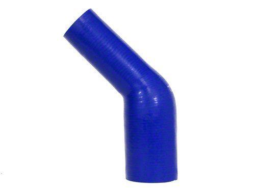 HPS 3/4" - 1-1/4" ID, Silicone 45 Degree Elbow Reducer Coupler Hose, High Temp 4-ply Reinforced, Blue, 19mm - 32mm ID