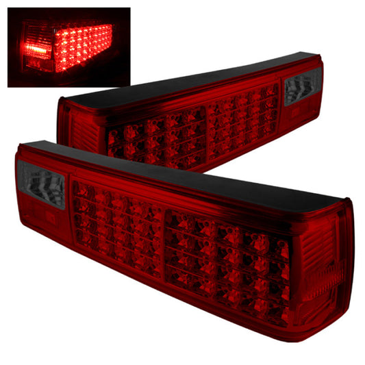 SPYDER Xtune Ford MUStang 87-93 LED Tail Lights Red Smoke ALT-ON-FM87-LED-RS 5012999