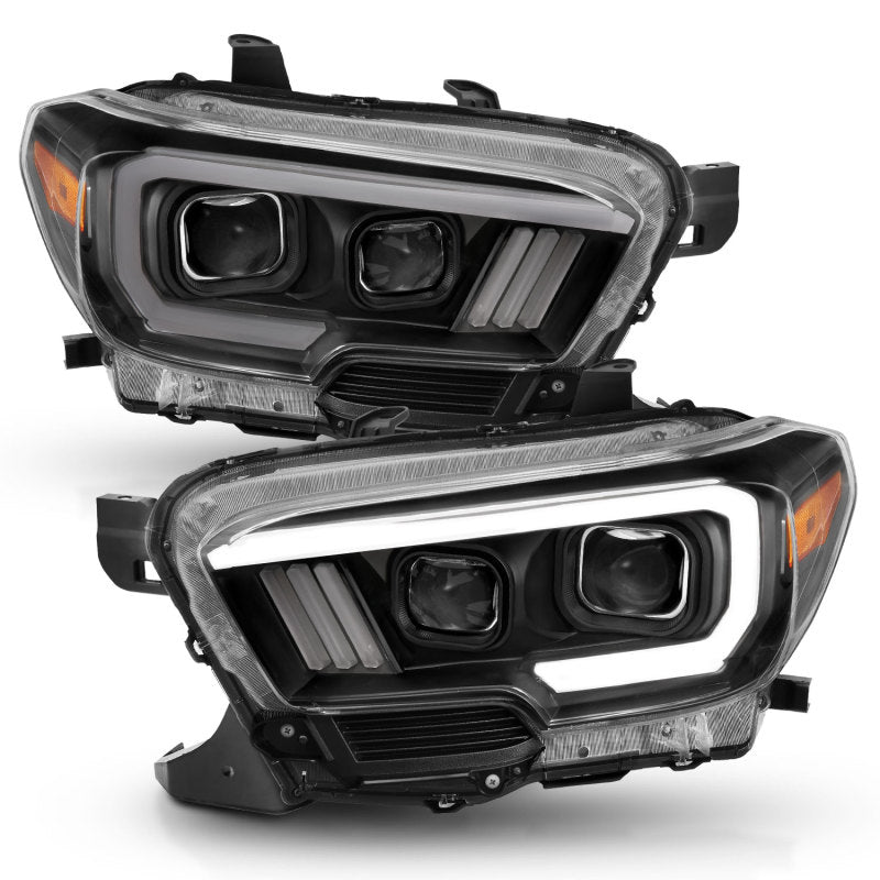 Anzo Toyota Tacoma '16-18 Projector Plank Style Switchback H.L Black Amber — 1EF5C