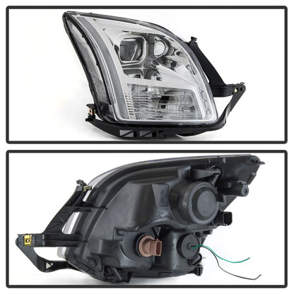 SPYDER xTune 06-09 Ford Fusion Light Bar DRL Projector Headlights - Chrome (PRO-JH-FFU06-LB-C) 9042126