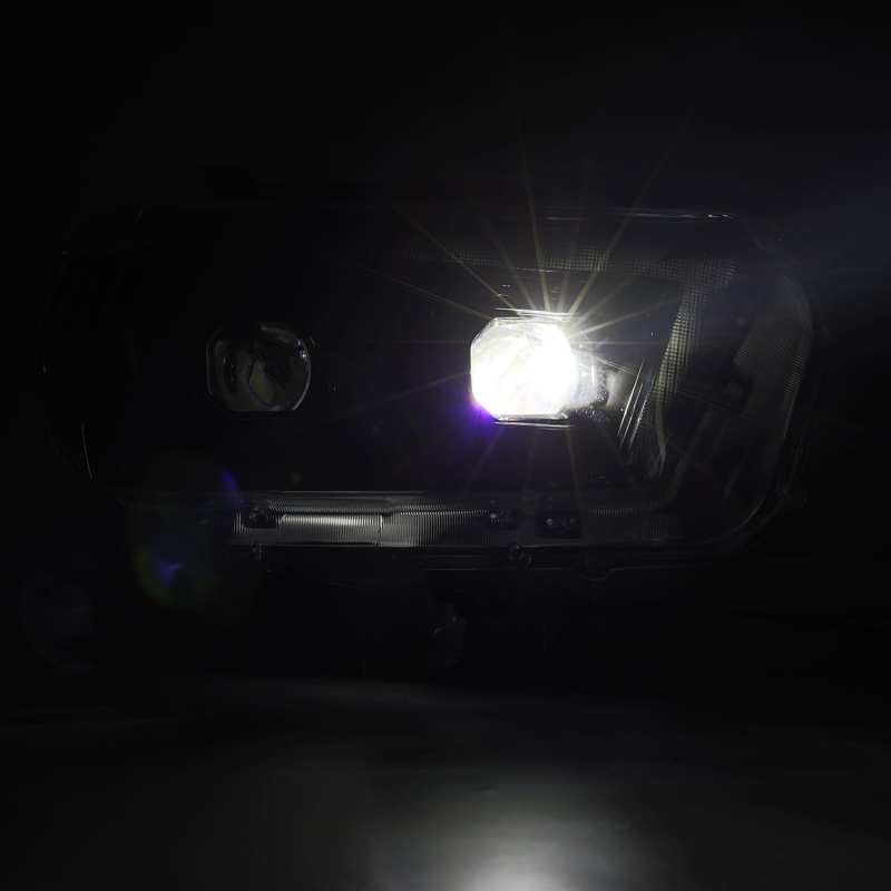 AlphaRex 10-13 Toyota 4Runner LUXX LED Proj Headlights Plank Style Alpha Black w/Seq