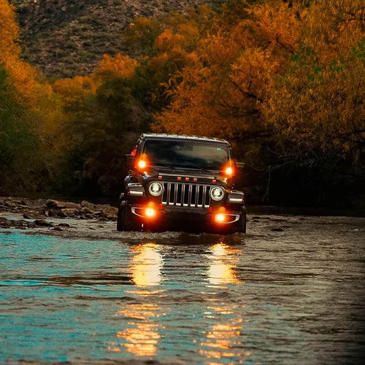 ARB Jeep JL/JT Nacho SAE Only Plug N Play Fog Light Kit (Bumper Kit) - Amber V3JW1KASO