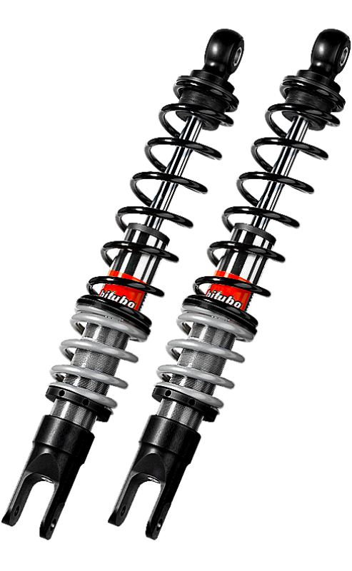 Bitubo Suspension Bitubo YGB0 Twinshocks Rear Adjustable: Spring Preload,  Red And Black Springs SC209YGB01