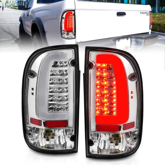 ANZO 1995-2004 Toyota Tacoma LED Taillights Chrome Housing Clear Lens (Pair) 311355