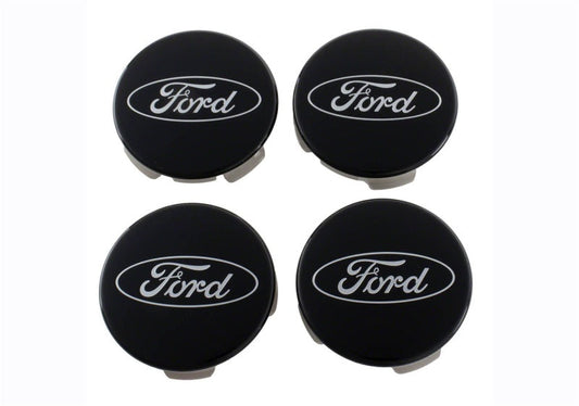 Ford Racing Ford Truck/SUV Black And Chrome Wheel Center Cap Kit M-1096K-BCT