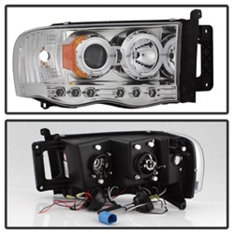 Spyder Dodge Ram 1500 02-05/Ram 2500 03-05 Projector Headlights LED Halo LED Chrm
