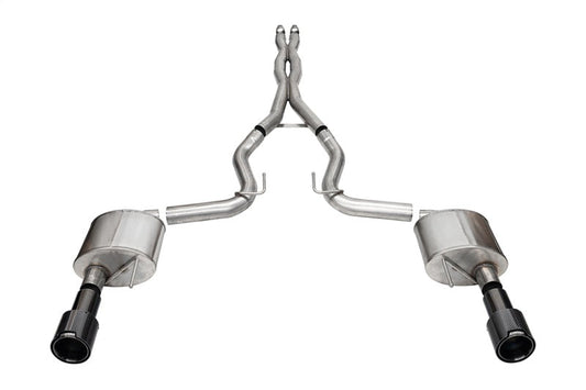 CORSA Performance Corsa 2024 Ford Mustang GT 5.0L V8 Xtreme 4.5 Cat-Back Duel Rear w/ 4.5 In Carbon Fiber Tips 21251CFBLK
