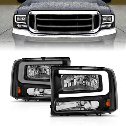 ANZO 99-04 Ford F250/F350/F450/Excursion (excl. 99) Crystal Headlights