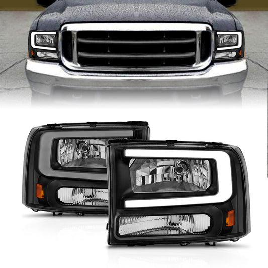 ANZO 99-04 Ford F250/F350/F450/Excursion (excl. 99) Crystal Headlights