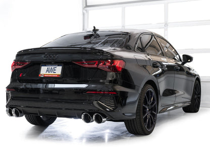 AWE Tuning AWE 22-24 Audi 8Y S3 Touring Edition Exhaust - Chrome Silver Tips 3015-42897
