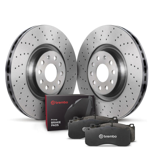 Brembo OE 10-11 Audi S4/08-12 S5 Front Disc Brake Kit KTX4055