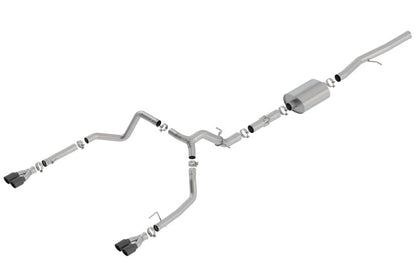 Borla 19 Chevrolet Silverado/GMC Sierra 1500 6.2L SS ATAK Catback Exhaust - Black Chrome Tips 140776BC