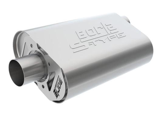 Borla 11-15 Chevy Camaro Stainless Steel Oval S-Type 2.5in Inlet/Outlet Crate Exhaust Muffler 400944