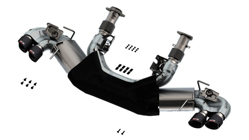 Borla 2020 Chevrolet Corvette C8 6.2L ATAK 3in Exhaust System Dual Round Angle Cut Carbon
