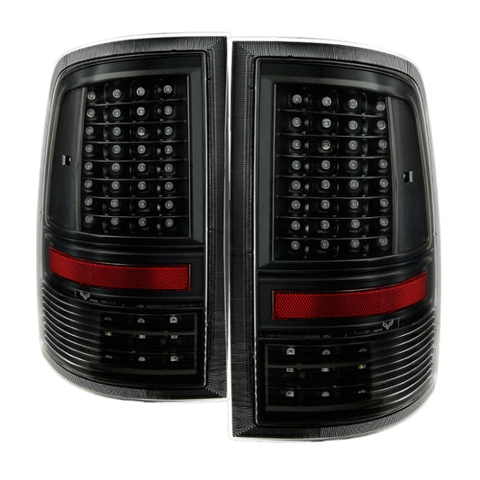 SPYDER xTune Dodge Ram 1500 09-14 - Incandescent Only C Shape LED Tail Lights- Black ALT-JH-DR09-LED-CS-BK 9036378