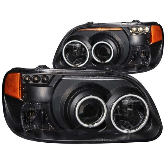 Anzo 1995-2001 Ford Explorer Projector Headlights w/ Halo Black 1 pc
