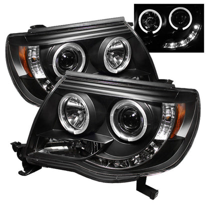 Spyder Toyota Tacoma 05-11 Projector Headlights LED Halo LED Black High H1 Low H1