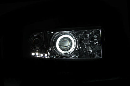 Anzo 1994-2001 Dodge Ram Projector Headlights w/ Halo Chrome — 14H0W