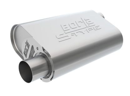 Borla CrateMuffler Mopar BB 383/413/426/440 S-Type 2.5in Offset/Offset 14inx4.35inx9in Oval Muffler 400942