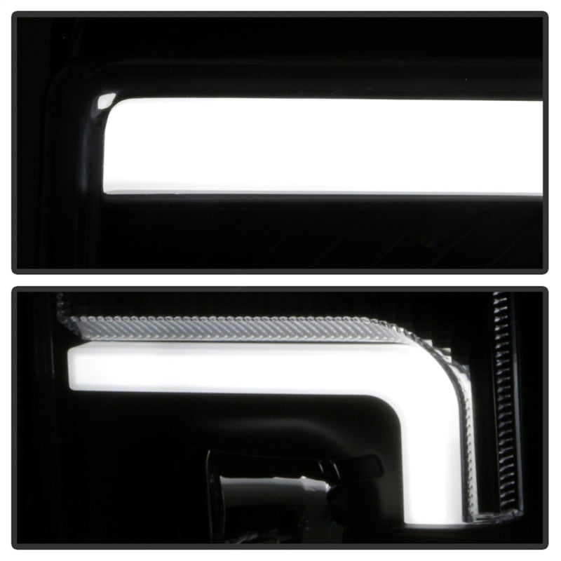 Spyder 17-18 Ford F250/F350/F450 Halogen Model Only -White Light Bar- Black