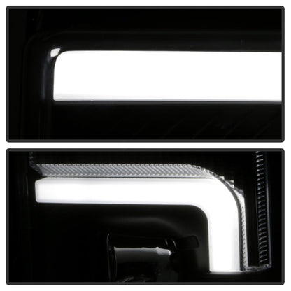 Spyder 17-18 Ford F250/F350/F450 Halogen Model Only -White Light Bar- Black
