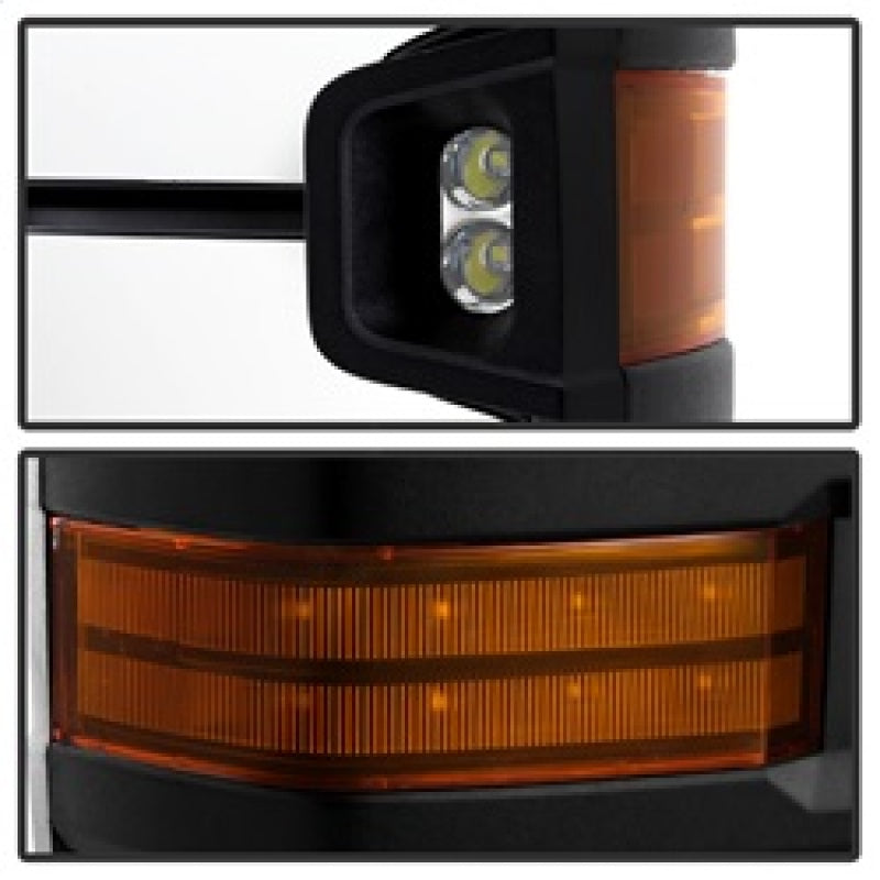 Spyder xTune Chevy Silverado 14-16 Heated Amber LED Signal Telescoping Mirrors
