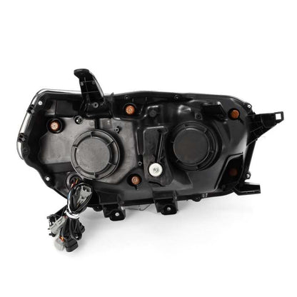 AlphaRex 10-13 Toyota 4Runner NOVA LED Projector Headlights Plank Style Black w/Seq