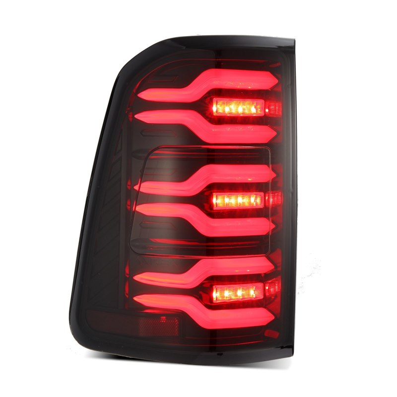 AlphaRex 19-21 Dodge Ram 1500 Luxx-Series LED Tail Lights Black/Red w/Activ Light/Seq