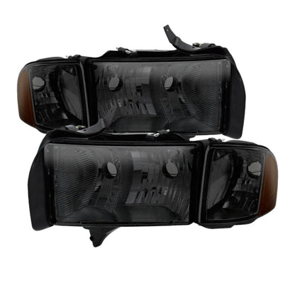 SPYDER Xtune Dodge Ram Sport Model Only 1999-2002 OEM Headlights Smoked HD-JH-DR99-SP-SM 9032172