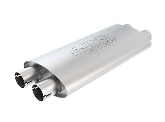 Borla Pro-XS 2.25in Tubing 19in x 4in x 9.5in Oval Notched Dual In / Dual Out Muffler 400492