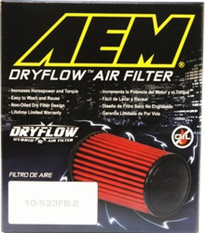 AEM Induction AEM 5.5in Base OD x 4.75in Top OD x 5in Height Conical DryFlow Air Filter 21-202DOSK