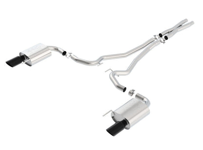 Borla Atak S Cat-Back 15-17 Ford Mustang GT 5.0L V8 MT/AT 2.5in pipe 4in tip (Black Chrome) 140591BC