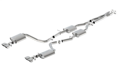 Borla 15-16 Dodge Challenger R/T 5.7L Dual Rectangle Angle Cut Dual Split Rear Exit S-Type Exhaust 140627