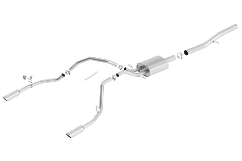 Borla 14 Silv/Sierra 1500 EC Std/CC Short 143.5in WB S-Type Single Split Rear Exit