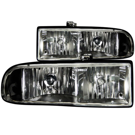 Anzo 1998-2005 Chevrolet S-10 Crystal Headlights Black