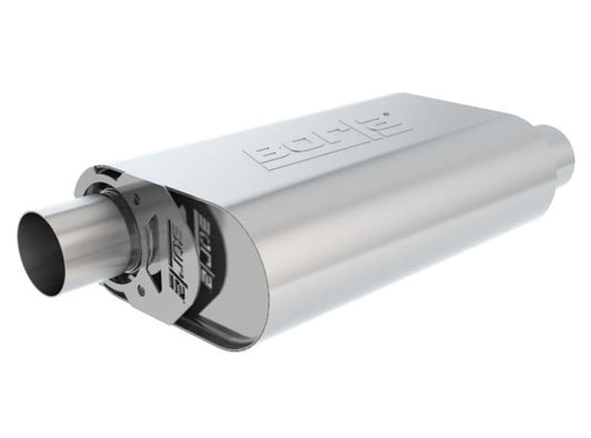 Borla CrateMuffler SBC Hot 350/383 3inch Offset/Offset 14in x 4.35in x 9in Oval Muffler 400841