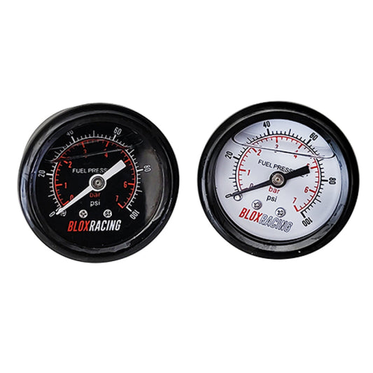 BLOX Racing Liquid-Filled Fuel Pressure Gauge 0-100psi (Black Face) BXGA-00125-BK