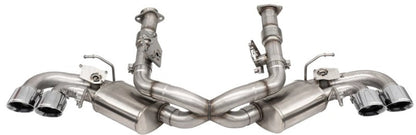 Corsa 2020 Corvette C8 3in Valved Cat-Back 4.5in Pol Quad Tips Fits Factory Perf Exhaust